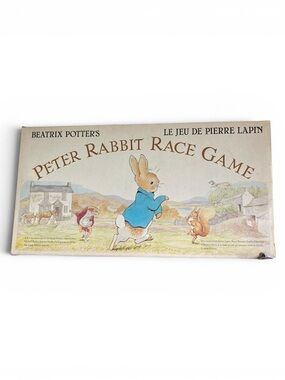 Vintage Beatrix Potter Peter Rabbit Race Board Game made in England Gibson Games